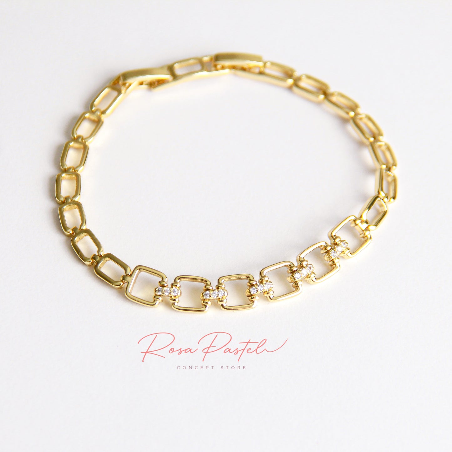 Pulsera baño de oro 18k