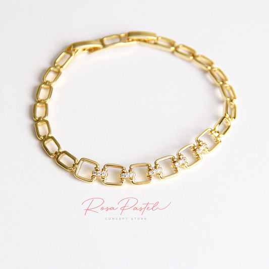 Pulsera baño de oro 18k