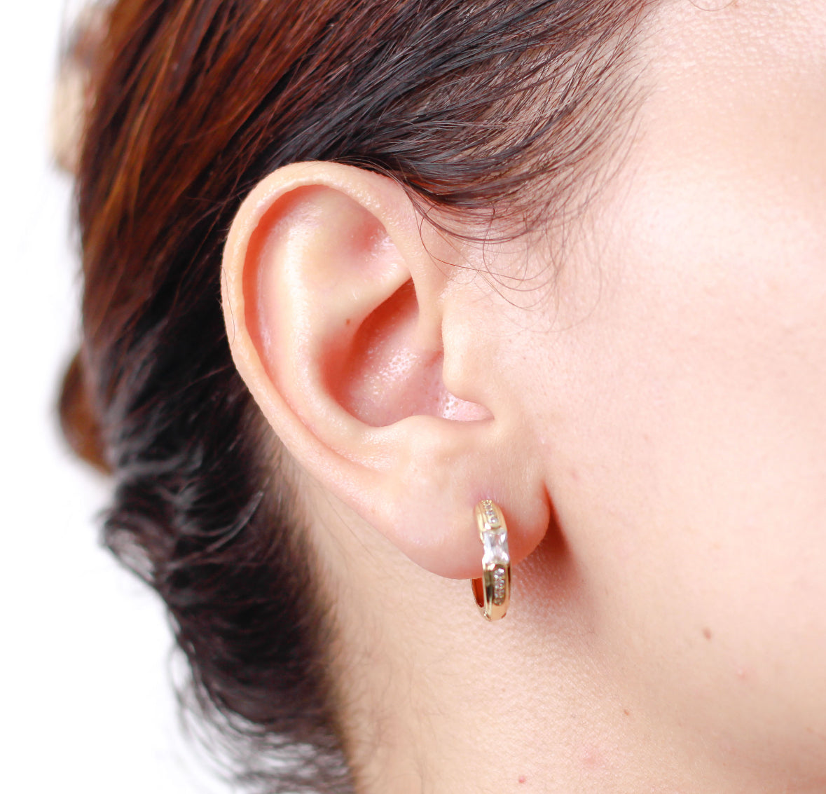 Arete en baño de oro 18k