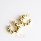 Aretes en baño de oro 18k