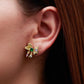 Aretes en baño de oro 18k