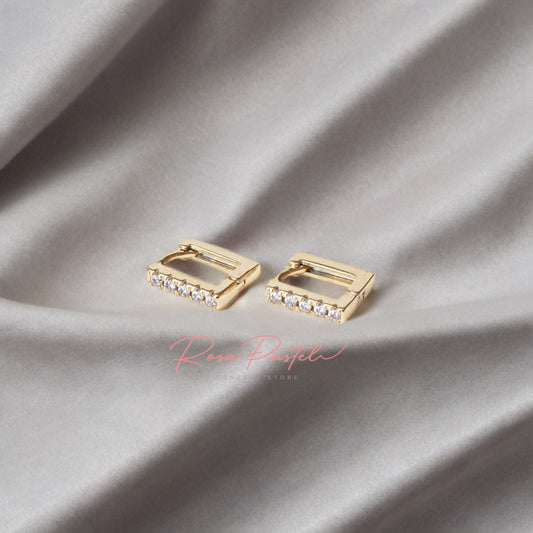 Arete en baño de oro 18k