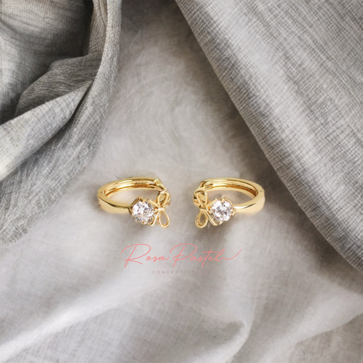 Arete en baño de oro 18K