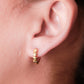 Aretes en baño de oro 18k