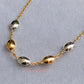 Collar acero en baño de oro 18 k