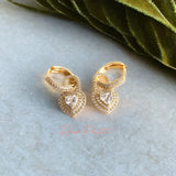 Aretes en baño de oro 18k