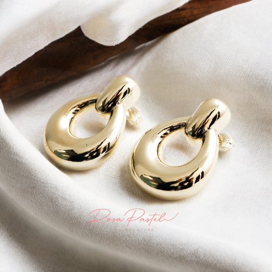 Arete en baño de oro 18k