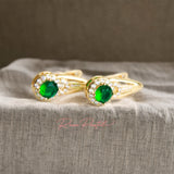 Aretes en baño de oro 18k