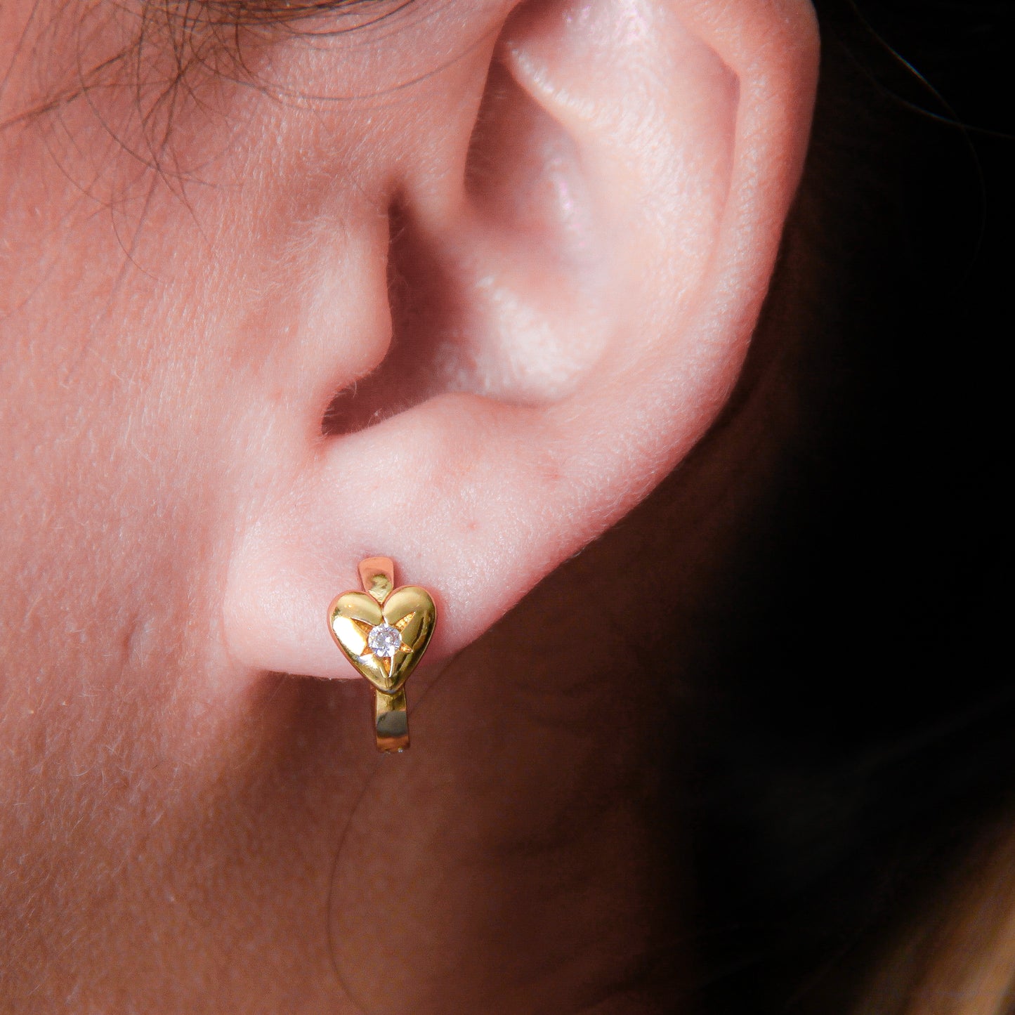 Aretes en baño de oro 18k