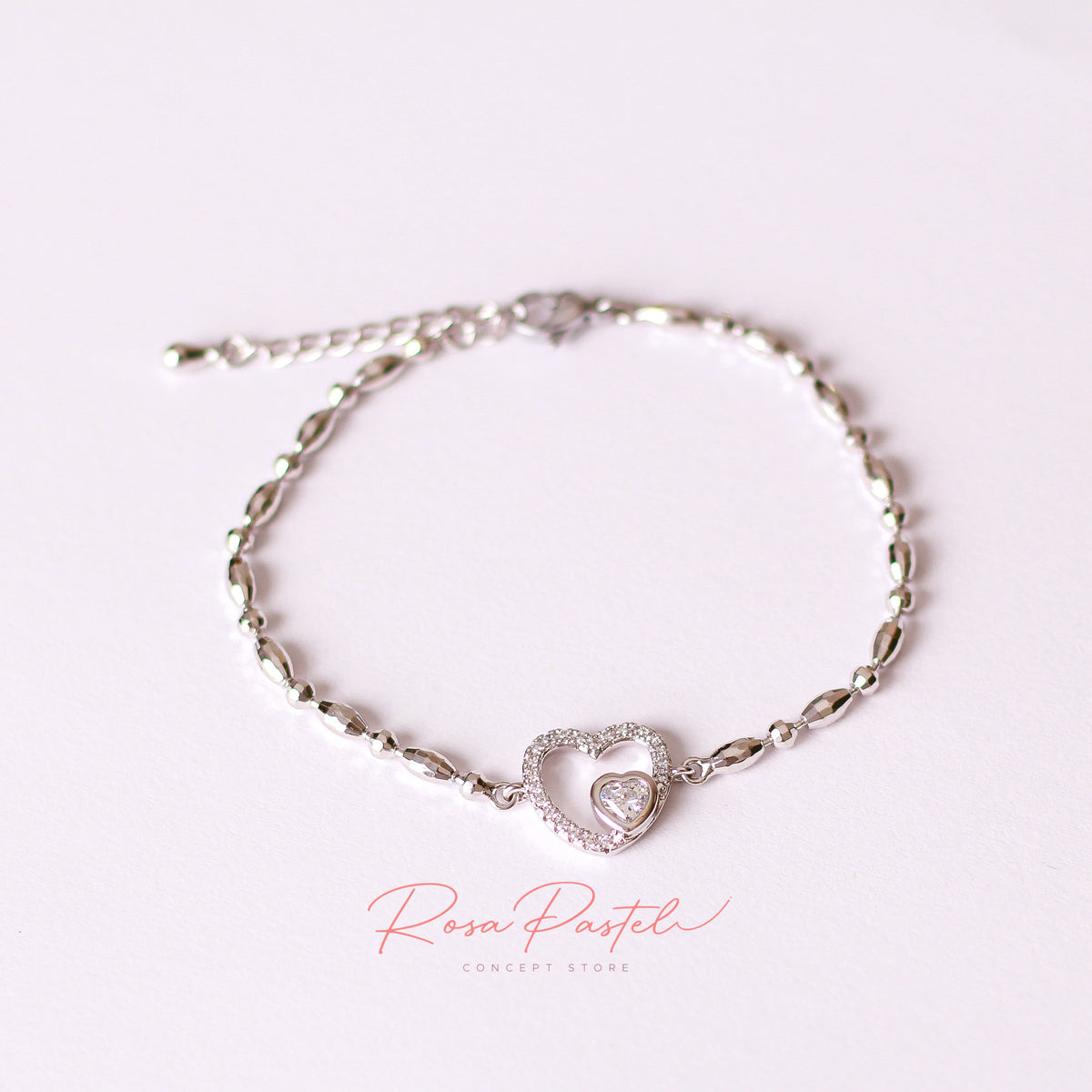 Pulsera  en baño de rodio
