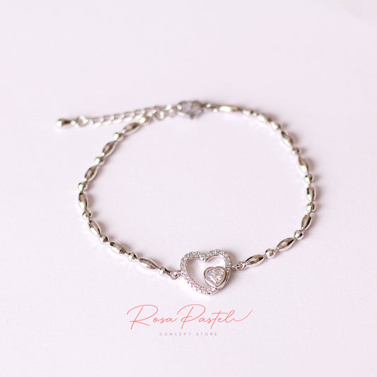 Pulsera  en baño de rodio