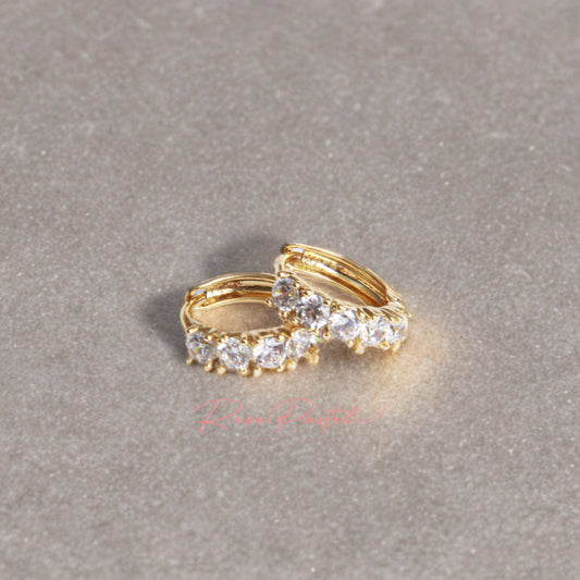 Aretes en baño de oro 18k