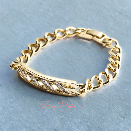 Pulsera en baño de oro 18k