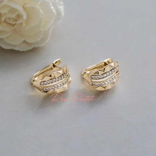 Arete en baño de oro 18k
