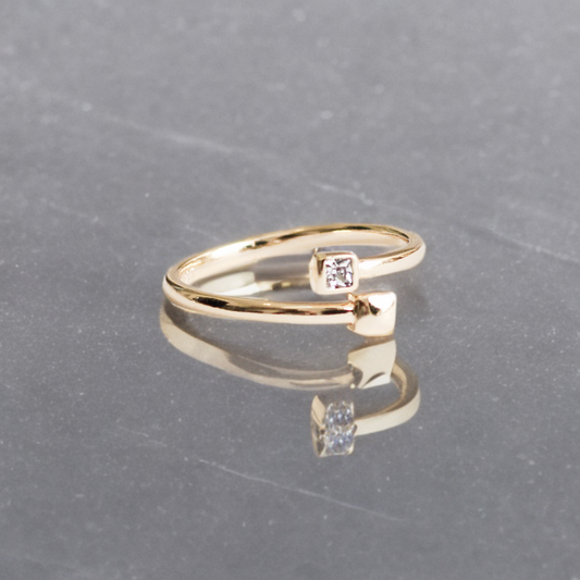 Anillo baño de oro 18k