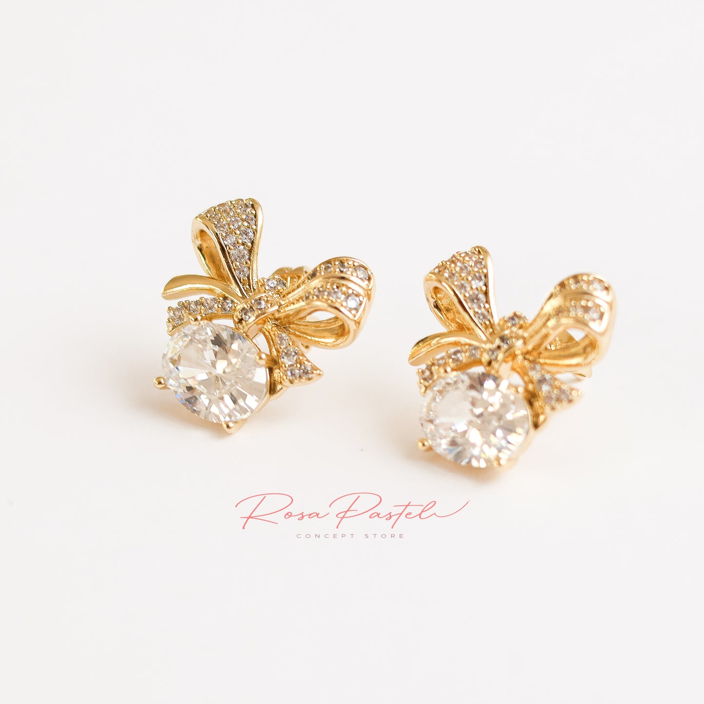Aretes en baño de oro 18k