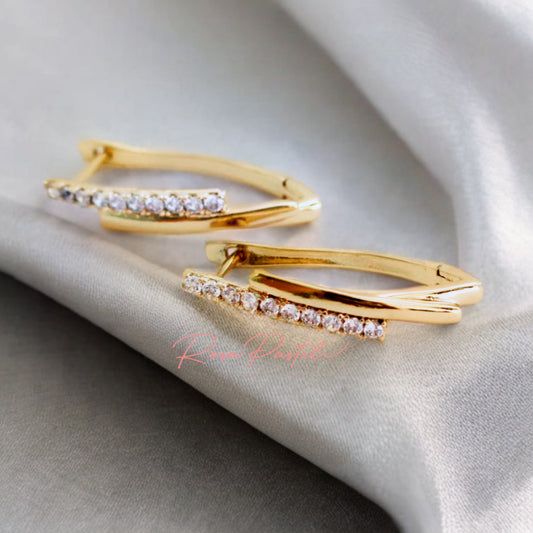 Arete en baño de oro 18k
