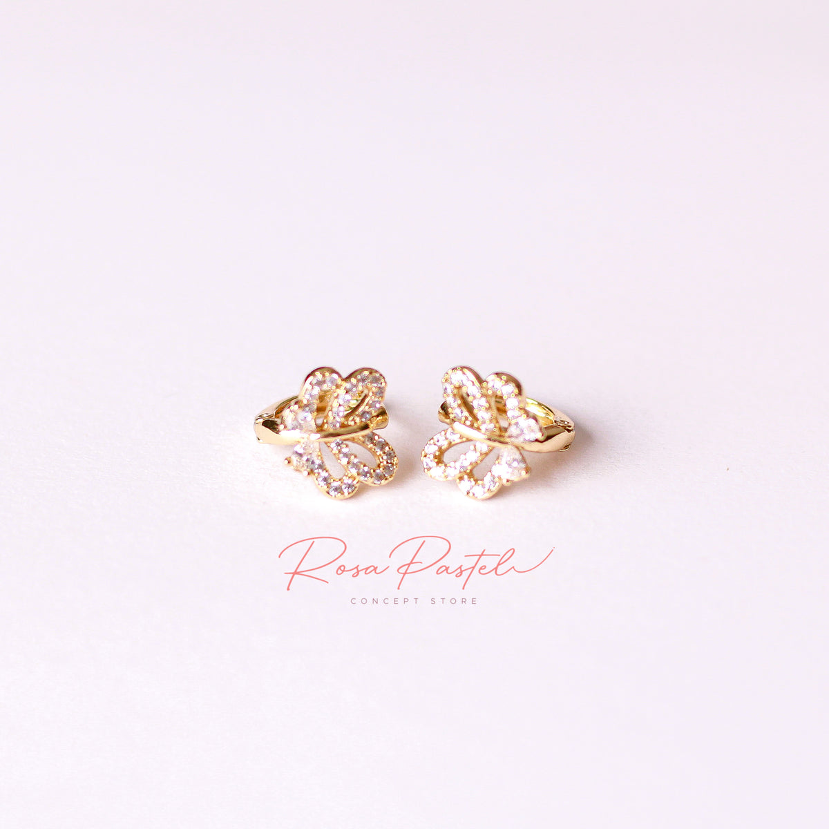 Arete en baño de oro 18k