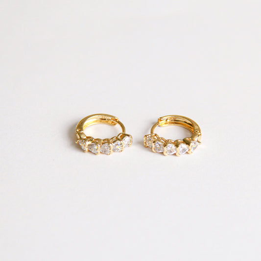 Aretes en baño de oro 18k