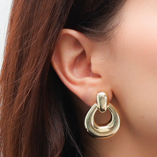 Arete en baño de oro 18k