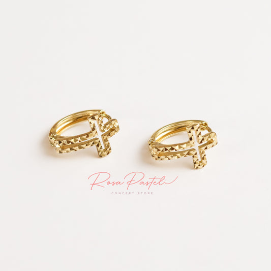 Aretes en baño de oro 18k