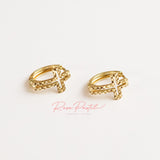Aretes en baño de oro 18k