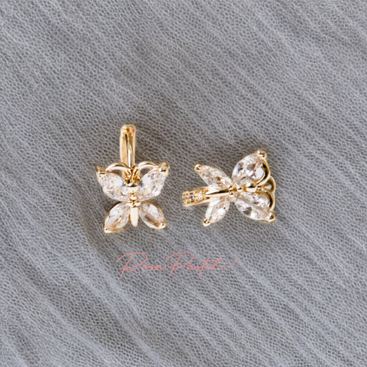 Arete en baño de oro 18k