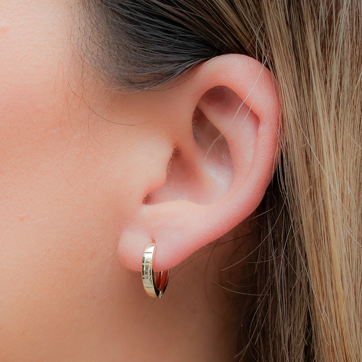 Aretes en baño de oro 18k