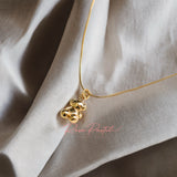 Collar acero en baño de oro 18 k
