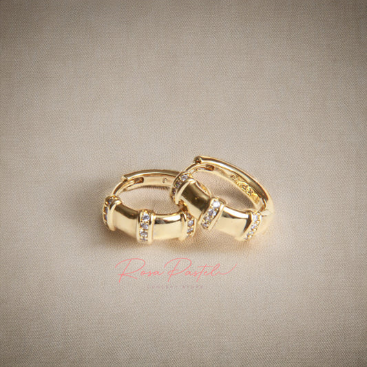 Aretes en baño de oro 18k