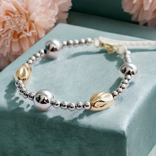 Pulsera baño de oro 18k