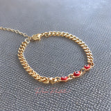 Pulsera en baño de oro 18k