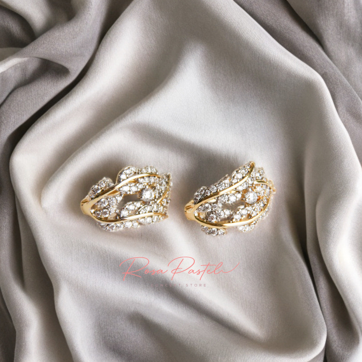 Arete en baño de oro 18k