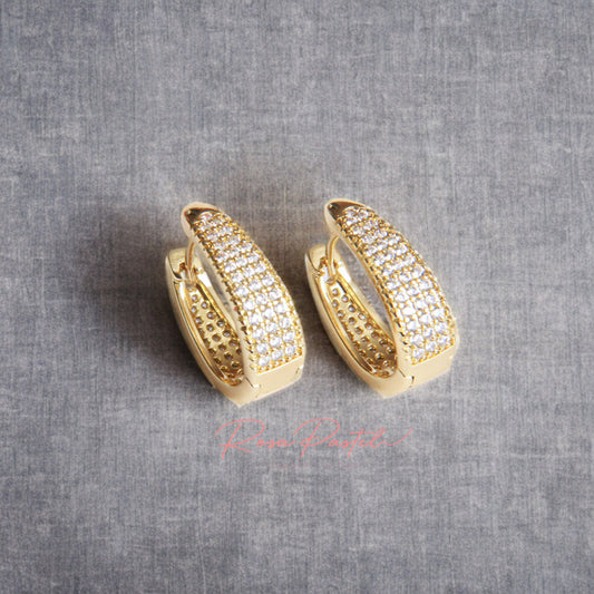 Aretes en baño de oro 18k