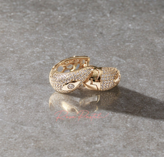 Arete en baño de oro 18k