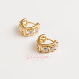 Arete en baño de oro 18k