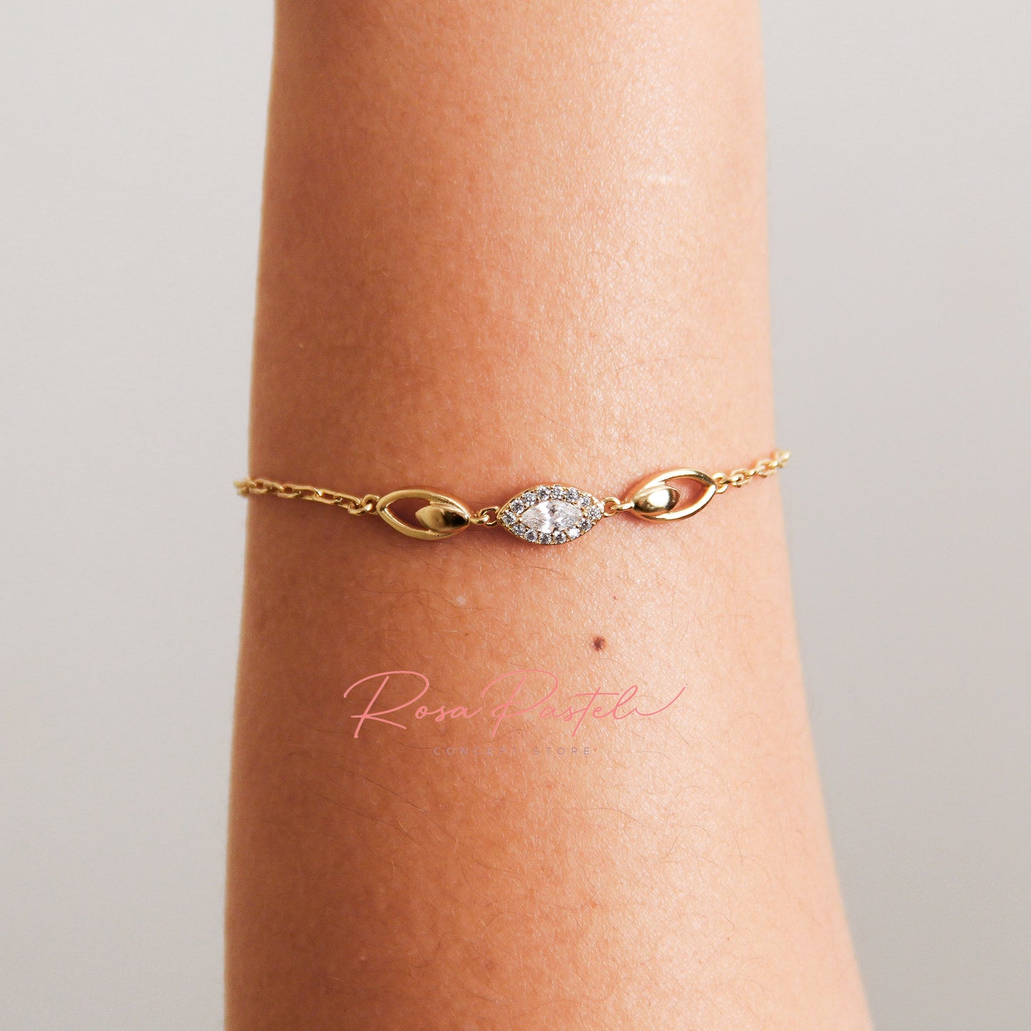 Pulsera en baño de oro 18k