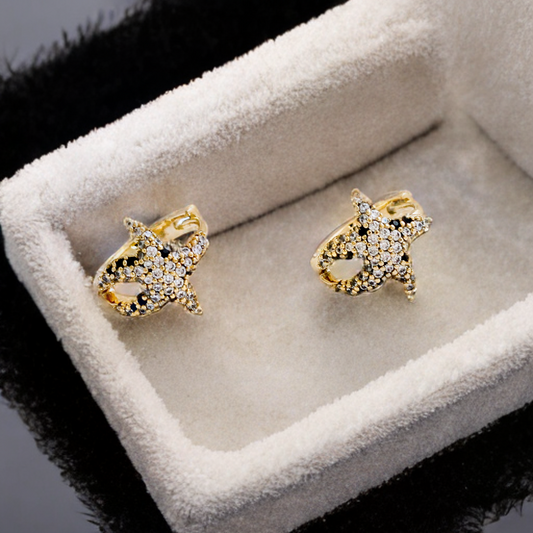 Arete en baño de oro 18k