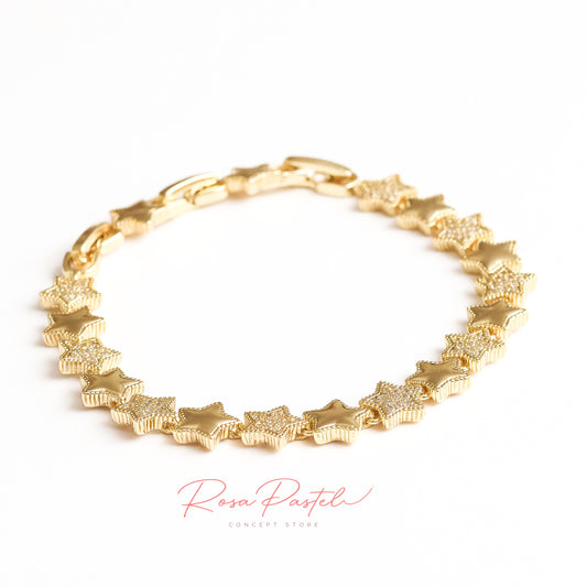 Pulsera en baño de oro 18k
