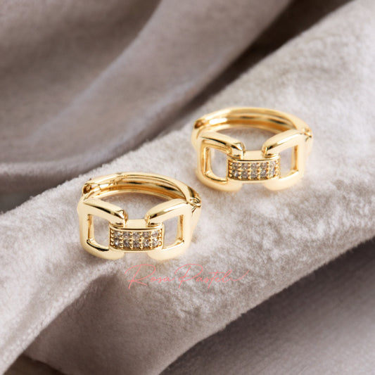 Arete en baño de oro 18k