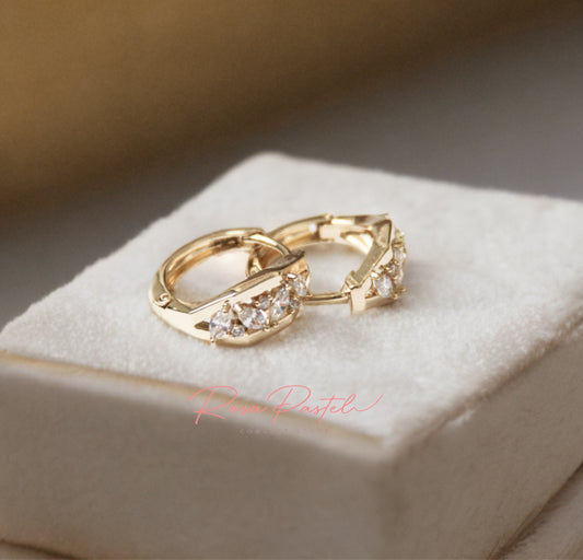 Arete en baño de oro 18k