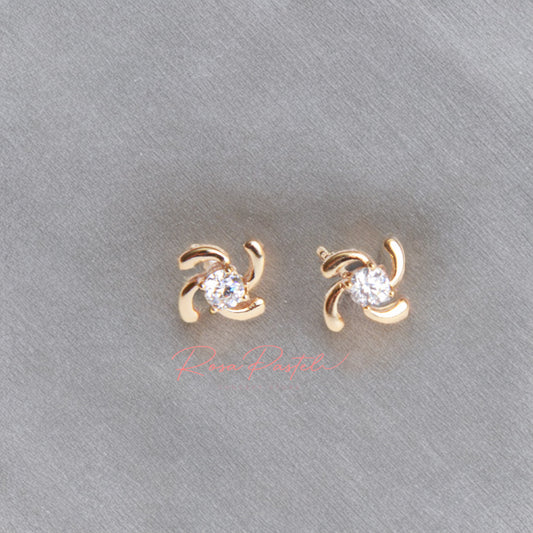 Aretes en baño de oro 18k