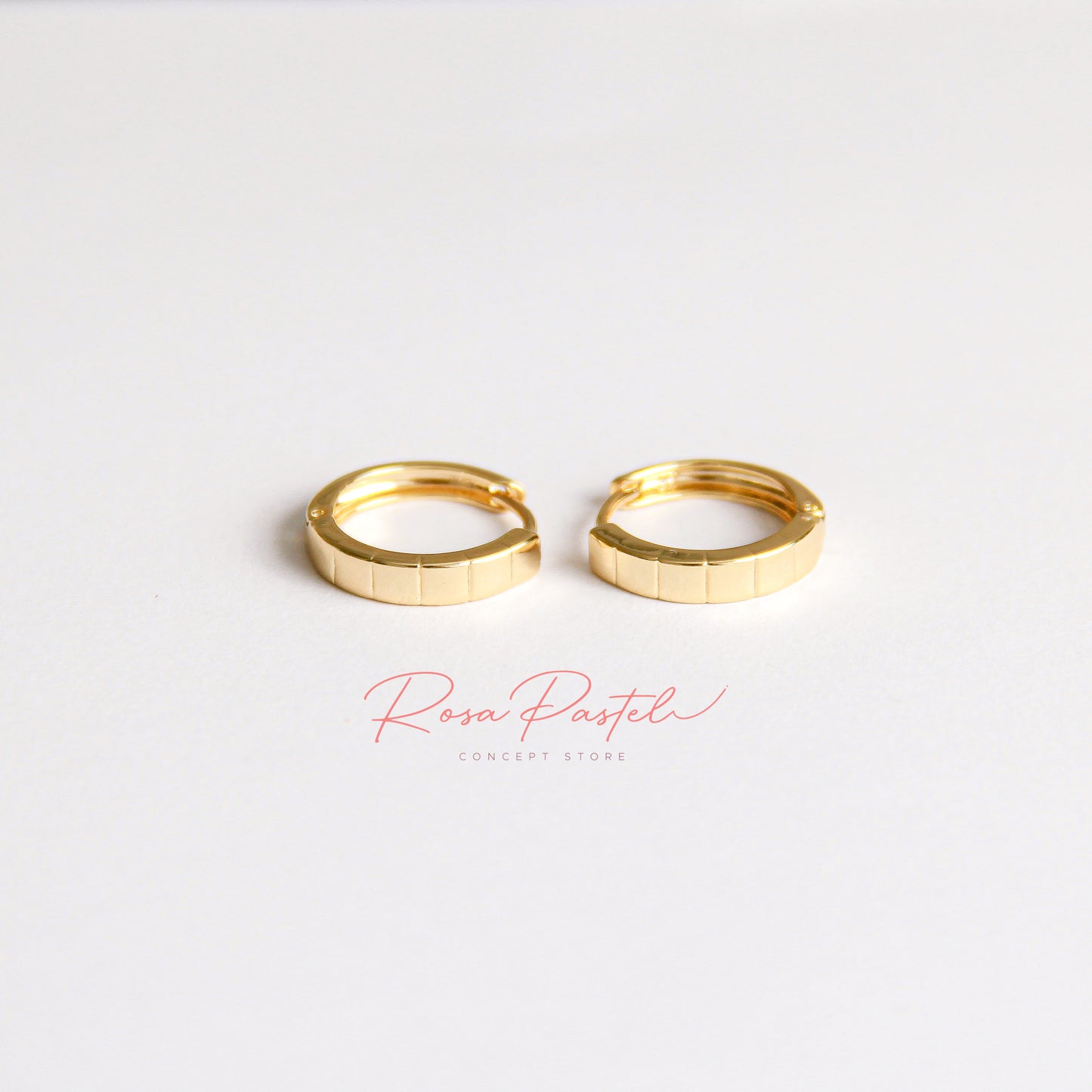 Aretes en baño de oro 18k