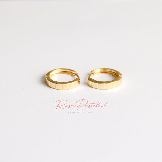 Aretes en baño de oro 18k
