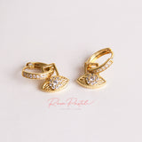 Aretes en baño de oro 18k