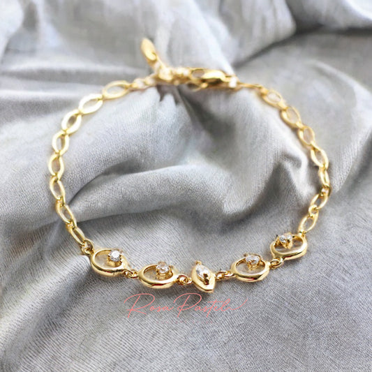Pulsera en baño de oro 18k