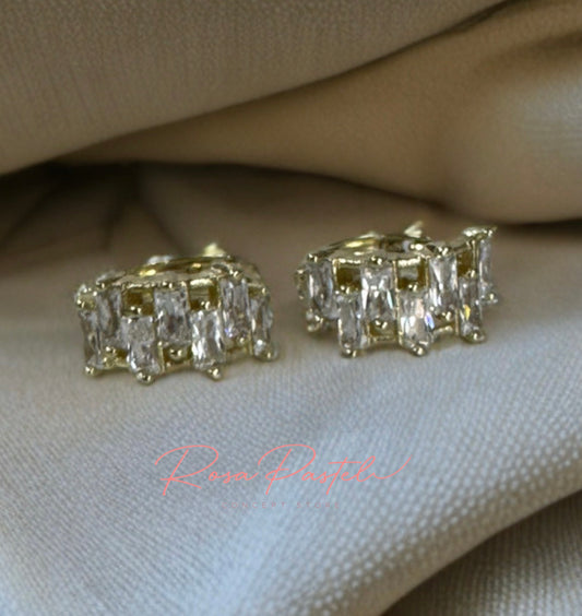 Aretes en baño de oro 18k