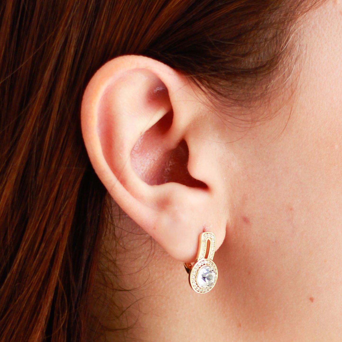 Arete en baño de oro 18k