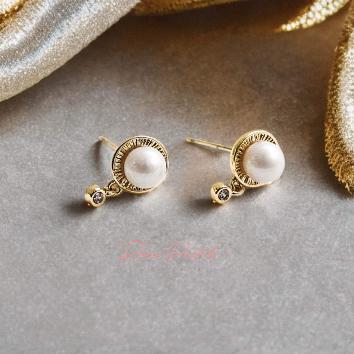 Arete en baño de oro 18k