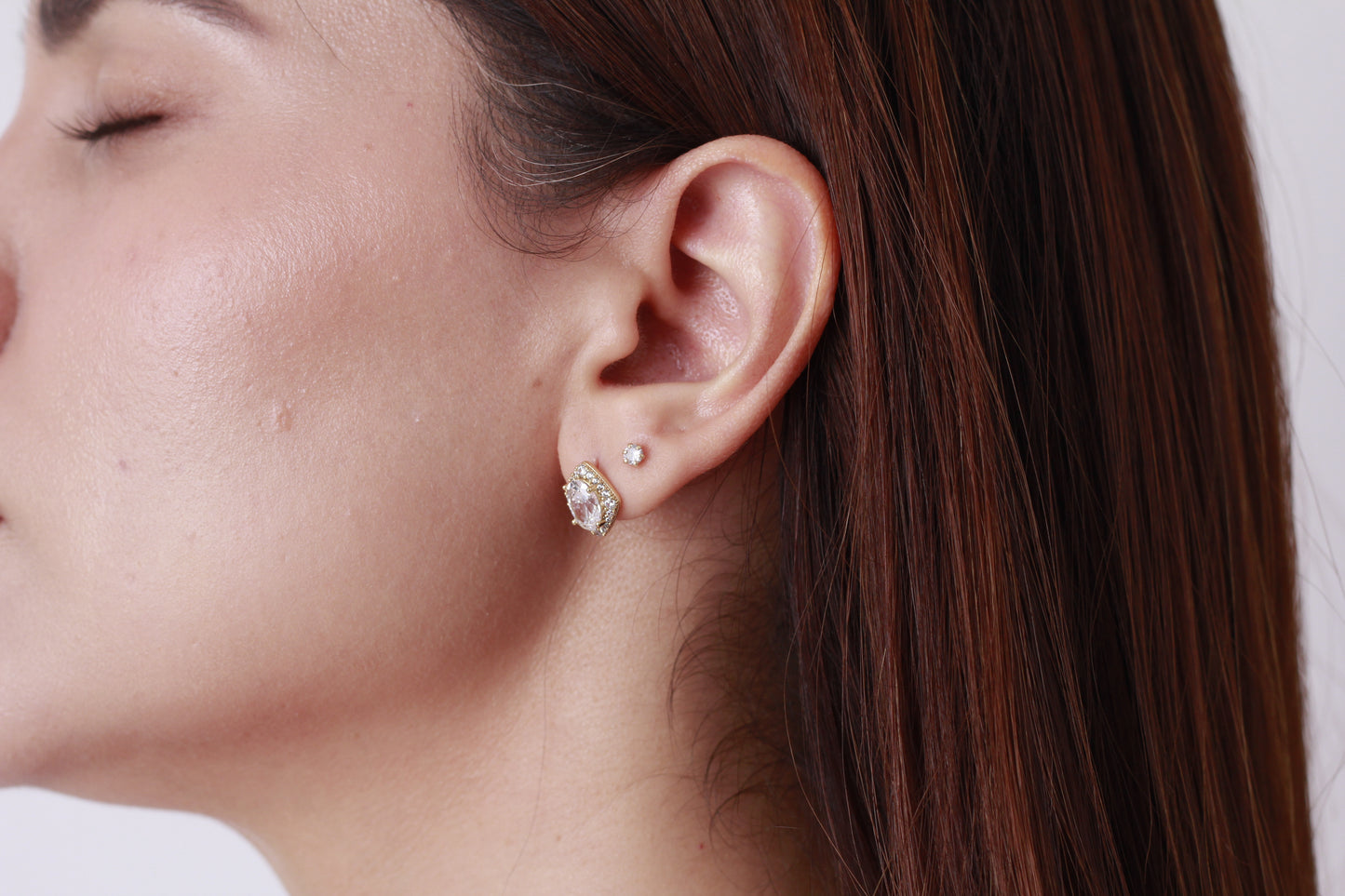 Aretes en baño de oro 18K